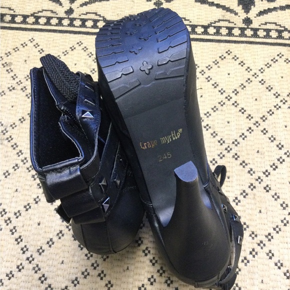 🖤Stiletto Heel Platform Motorcycle Boots 🏍️ - Picture 9 of 13